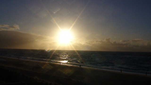 Abendsonne über See
