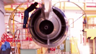 A318 Triebwerkwartung